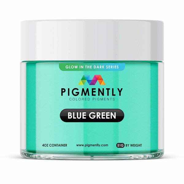 Pigmently's Blue-green Glow in the Dark Epoxy Powder Pigment, 51 grams